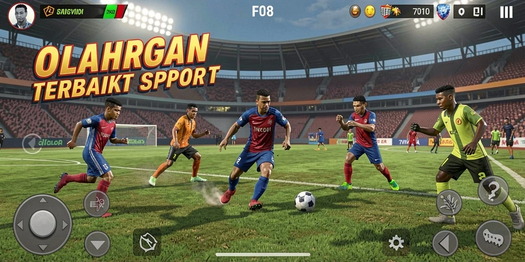 Tampilan gameplay F08 yang seru dan menarik dengan warna-warna cerah.