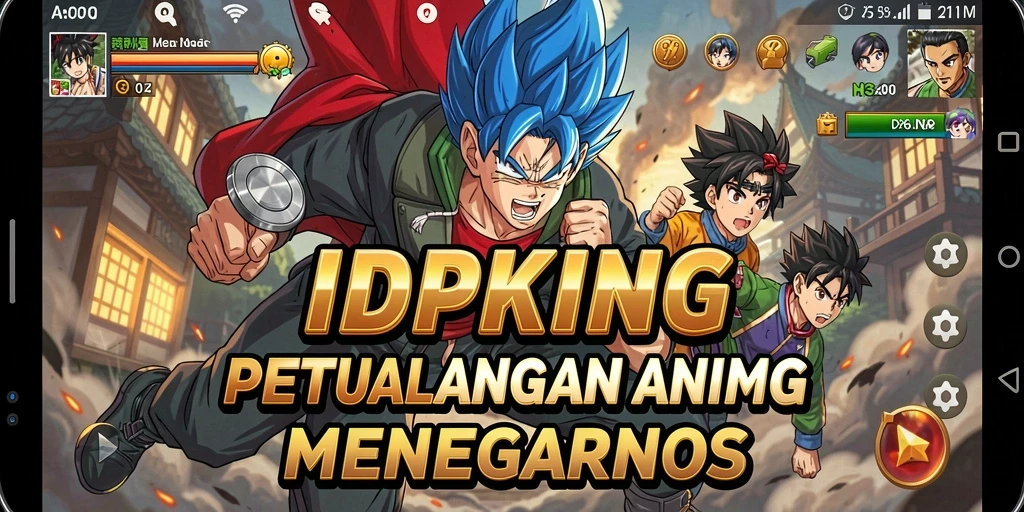 Tangkapan layar dari gameplay IDPKING menampilkan petualangan Anime yang seru.