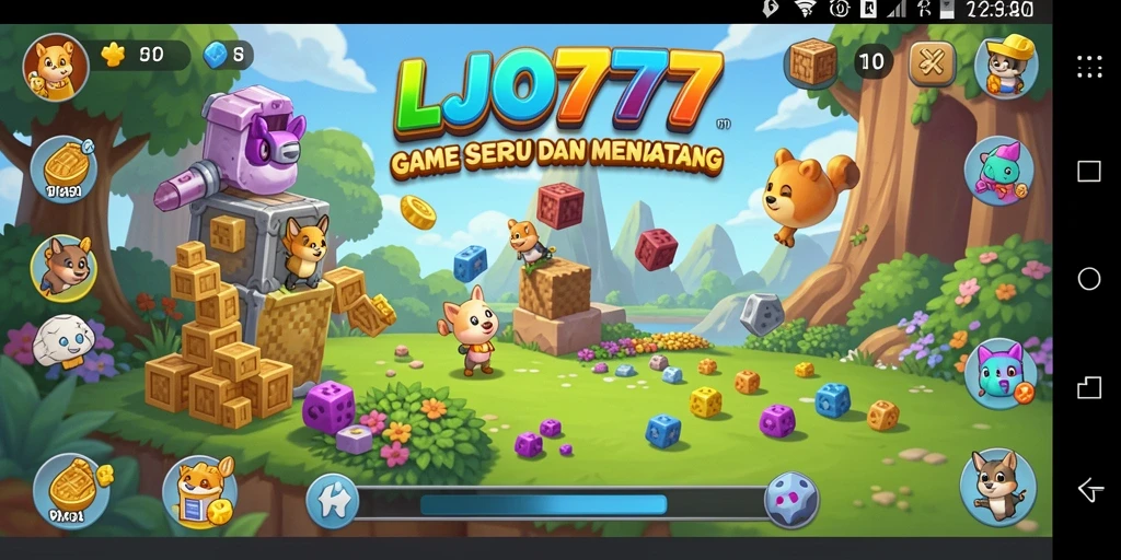 Tampilan gameplay LJO777 dengan teka-teki yang menarik.