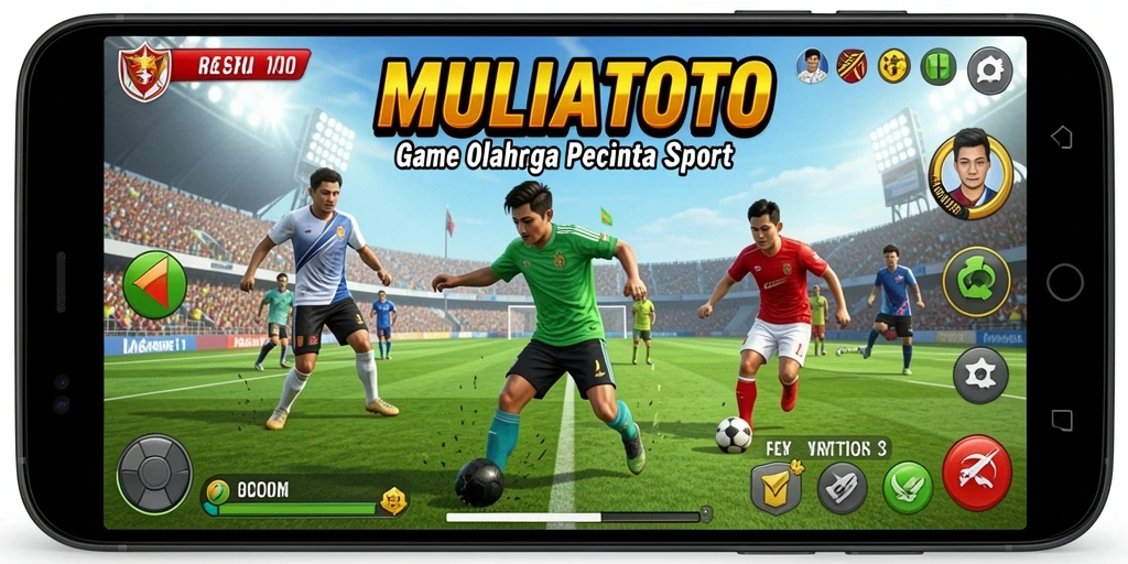 Tampilan gameplay olahraga yang seru dan menantang di MULIATOTO.
