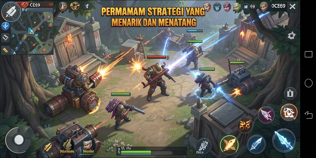 Tampilan gameplay OCE69 yang mendebarkan dan strategis.
