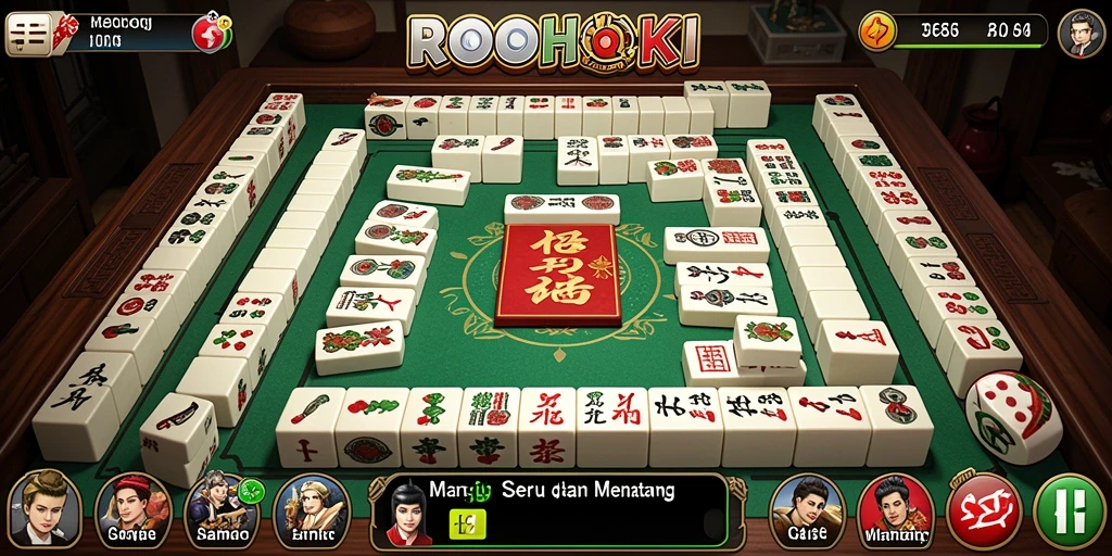 Tampilan gameplay seru dari ROSOHOKI yang memikat pemain Mahjong.
