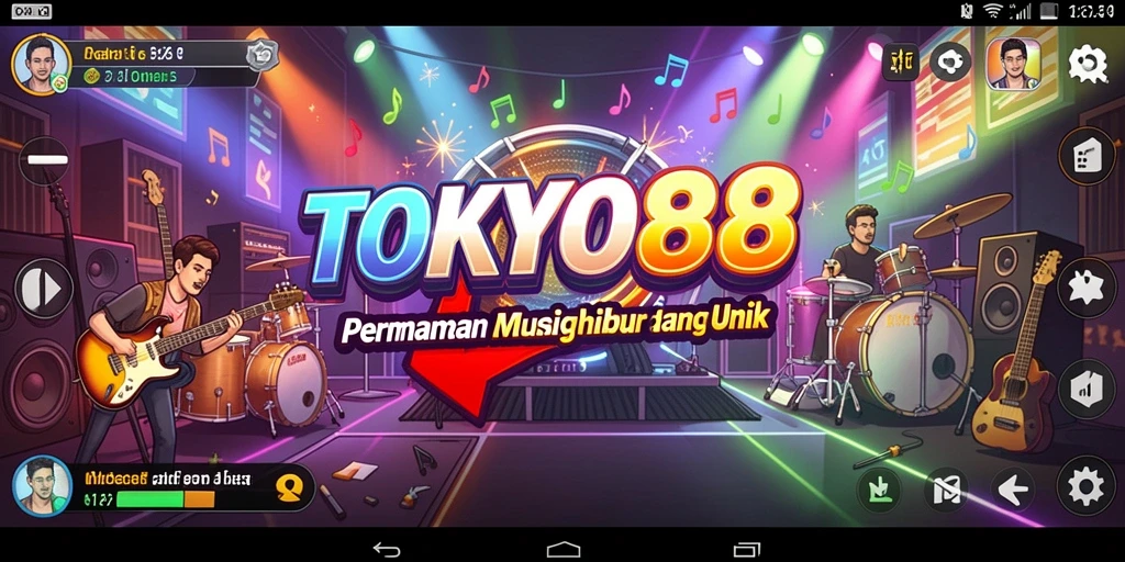 Tampilan gameplay menarik dari TOKYO88 yang penuh musik.