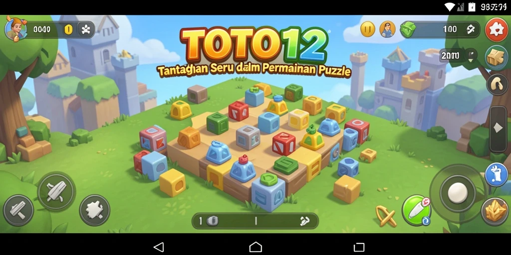 Gameplay menarik TOTO12 dengan berbagai puzzle menantang.