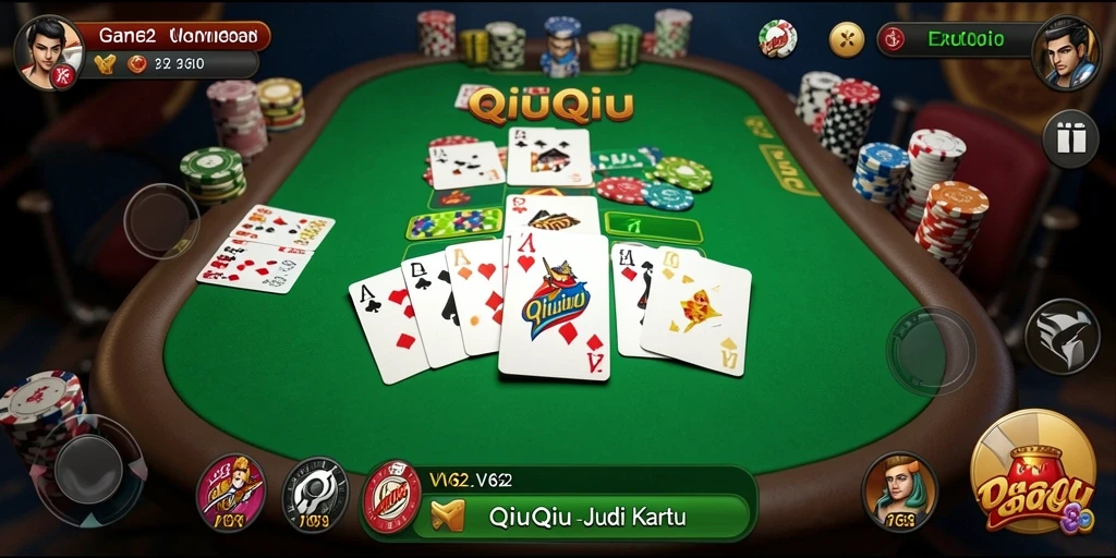 Tampilan gameplay seru dari QiuQiu di VV62.
